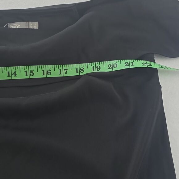 Asos NWT Black Halter‎ Off The Shoulder Mini Dress Size 14 - Picture 5 of 8